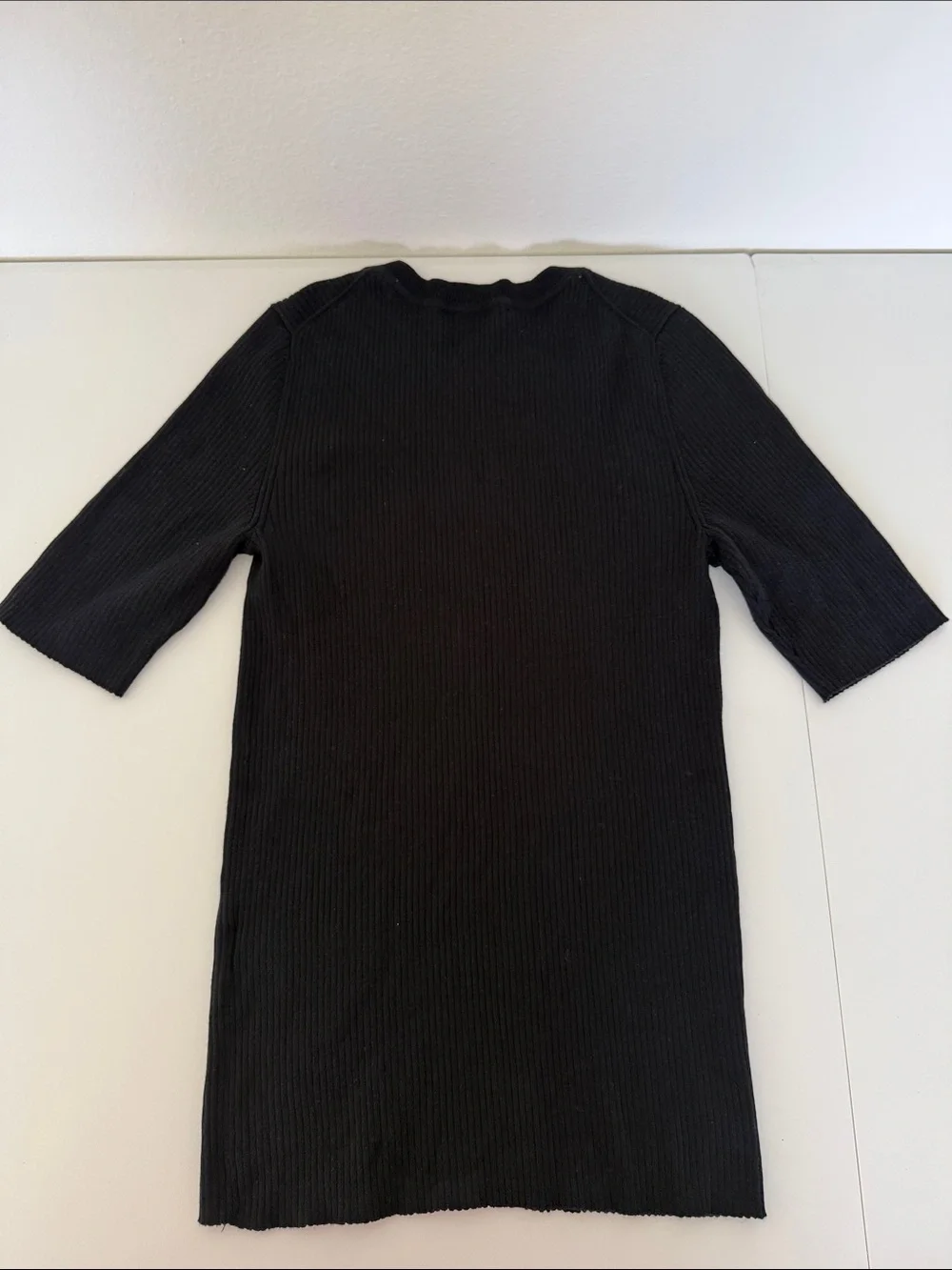 Banana Republic RIBBED STRETCH-COTTON CREW-NECK T-SHIRT Sz S